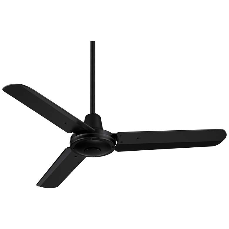 Image 6 44" Plaza DC Matte Black Finish Damp Rated Ceiling Fan with Remote more views