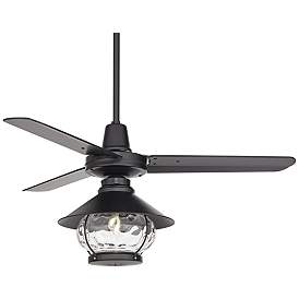 Image2 of 44" Plaza DC Matte Black Finish Damp Rated LED Ceiling Fan