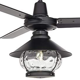 Image3 of 44" Plaza DC Matte Black Finish Damp Rated LED Ceiling Fan more views