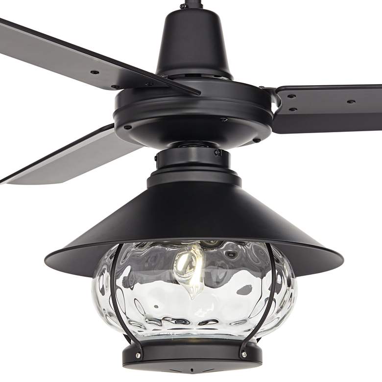 Image 3 44" Plaza DC Matte Black Finish Damp Rated LED Ceiling Fan more views