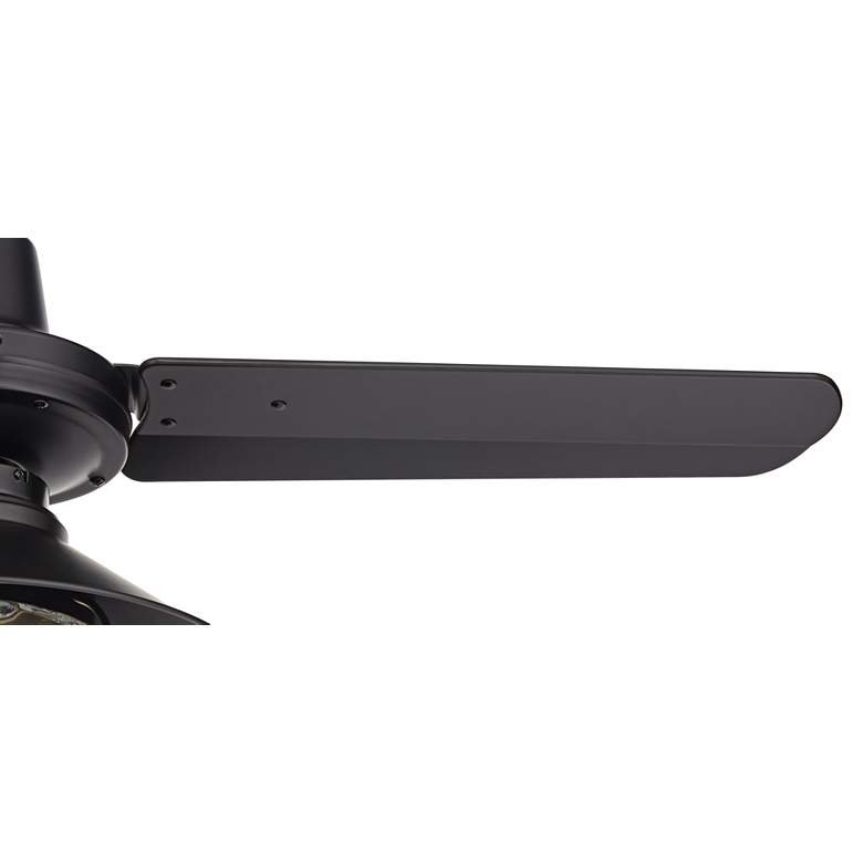 Image 4 44" Plaza DC Matte Black Finish Damp Rated LED Ceiling Fan more views