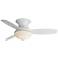44" Possini Euro Encore White Hugger LED Ceiling Fan with Remote