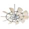 44" Quorum Windmill Galvanized Finish Rustic Ceiling Fan with Remote