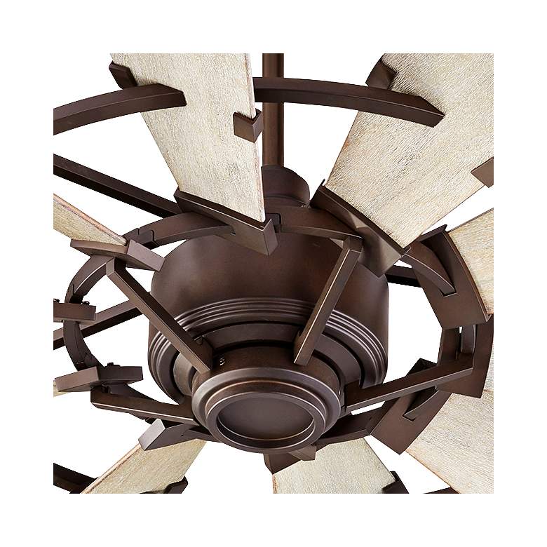 Image 3 44" Quorum Windmill Oiled Bronze Ceiling Fan with Remote more views