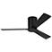 44" Rozzen Midnight Black Ceiling Fan with Walnut Blades