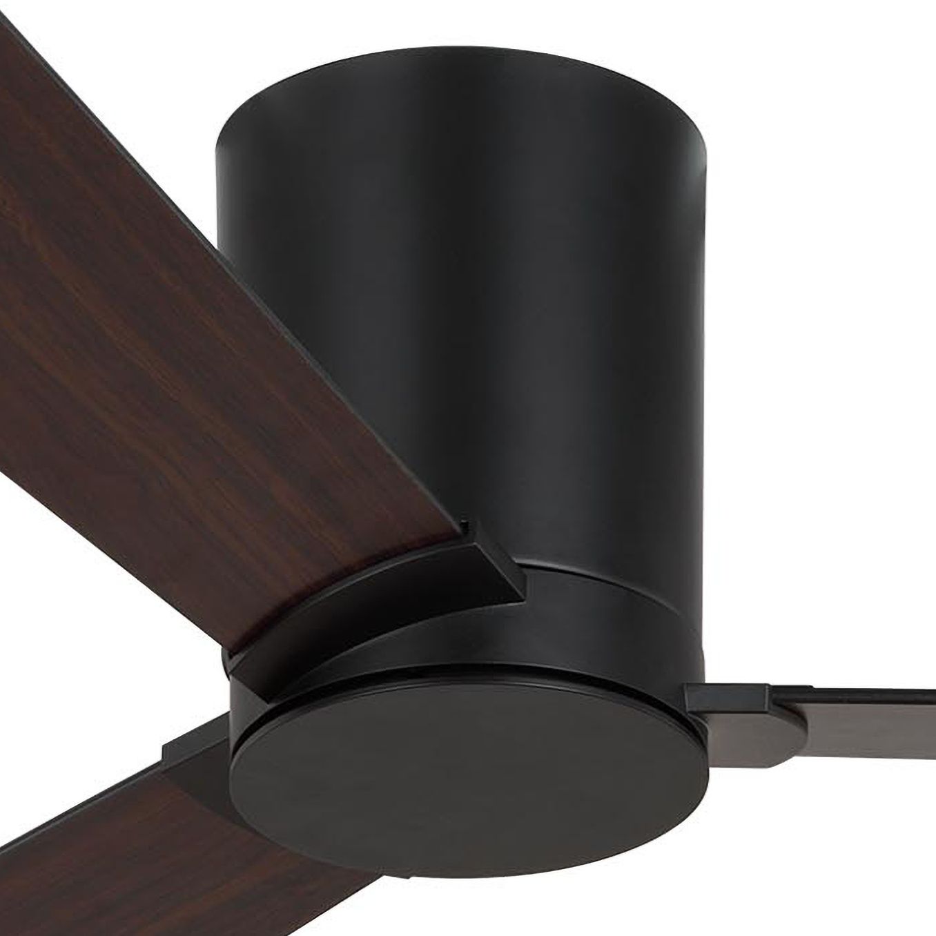 Image 2 44" Rozzen Midnight Black Ceiling Fan with Walnut Blades more views