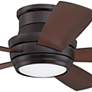 Thumbnail2 of 44" Tempo Oiled Bronze LED Ceiling Fan with Walnut Blades more views