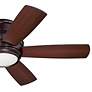 Thumbnail3 of 44" Tempo Oiled Bronze LED Ceiling Fan with Walnut Blades more views