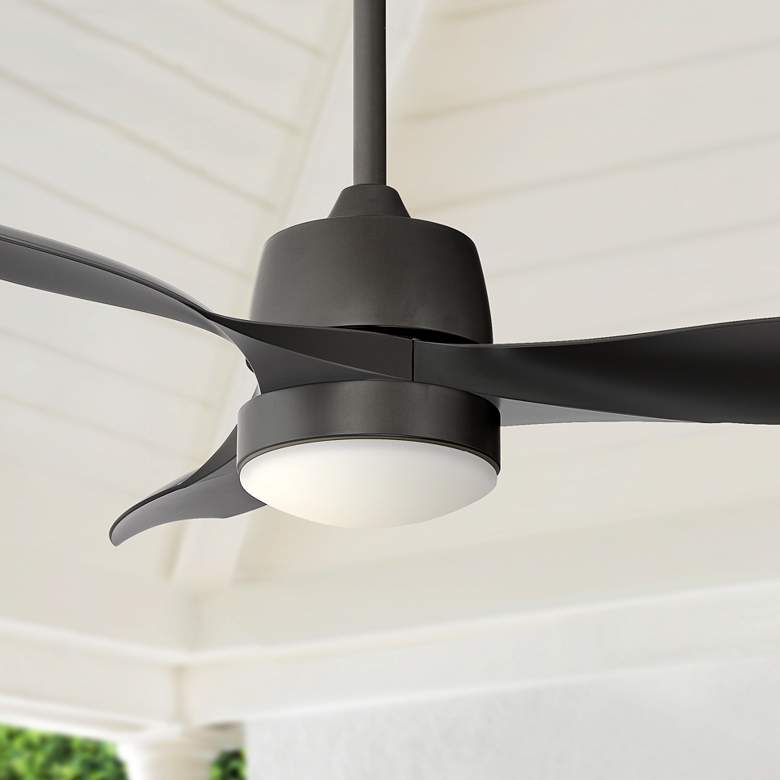 Image 1 44 inch Terrazzo Oil Rubbed Bronze Damp Rated LED Ceiling Fan
