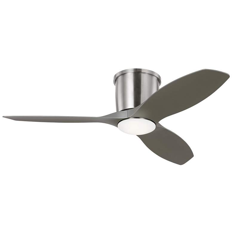 Image 1 44" Titus Brushed Steel LED Ceiling Fan w/ Silver Blades