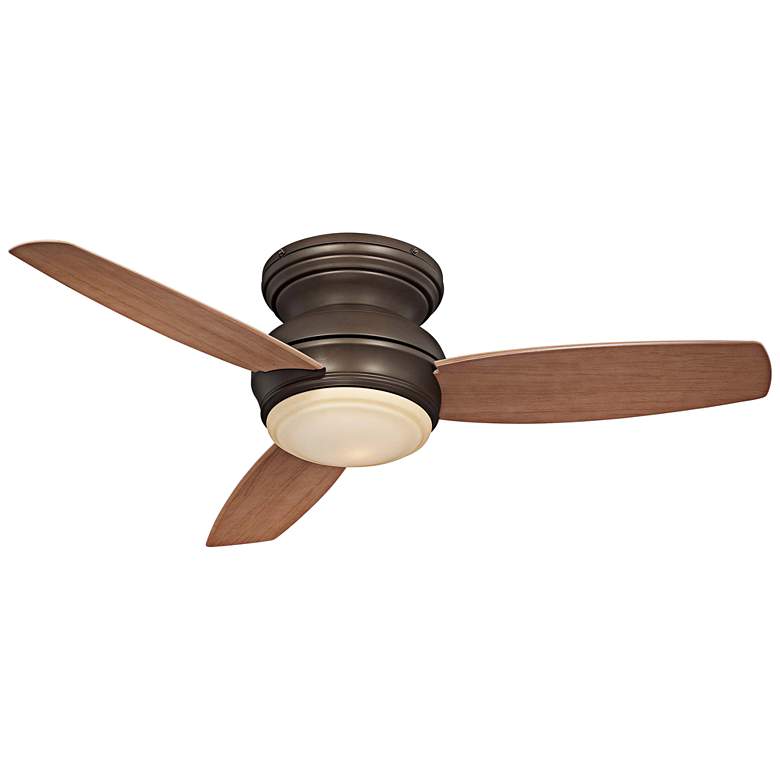 Image 2 44 inch Traditional Concept Bronze Flushmount Fan with Wall Control