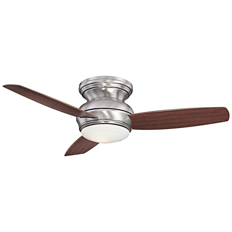 Image 2 44 inch Traditional Concept Pewter Flushmount LED Fan with Wall Control