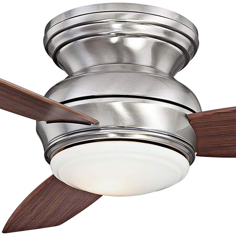Image 3 44 inch Traditional Concept Pewter Flushmount LED Fan with Wall Control more views