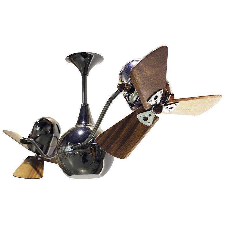 Image 1 44 inch Vent Bettina Black Nickel Rotational Ceiling Fan with Wall Control