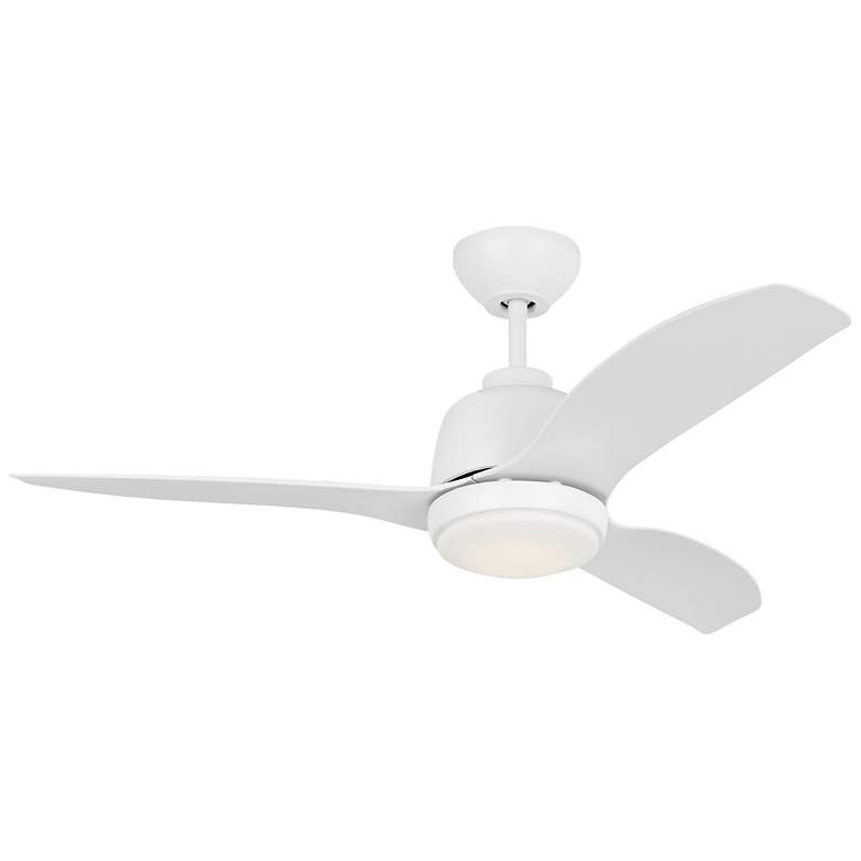 Image 1 44" Visual Comfort Avila Coastal White Outdoor LED Fan with Remote