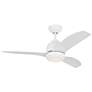 1_44" Visual Comfort Avila Coastal White Outdoor LED Fan with Remote