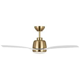 Image5 of 44" Visual Comfort Avila Satin Brass Outdoor Ceiling Fan with Remote more views