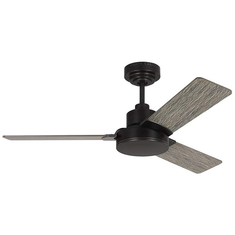 Image 1 44" Visual Comfort Jovie Aged Pewter Oak Ceiling Fan with Wall Control