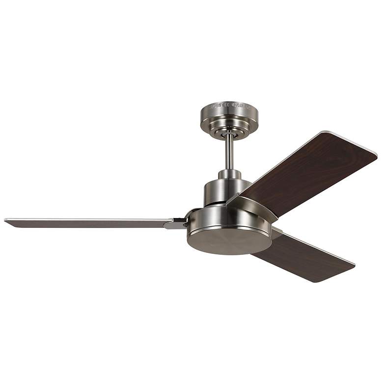 Image 1 44" Visual Comfort Jovie Brushed Steel Ceiling Fan with Wall Control