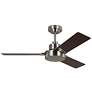 1_44" Visual Comfort Jovie Brushed Steel Ceiling Fan with Wall Control