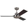2_44" Visual Comfort Jovie Brushed Steel Ceiling Fan with Wall Control more views
