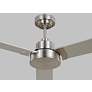5_44" Visual Comfort Jovie Brushed Steel Ceiling Fan with Wall Control more views