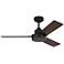44" Visual Comfort Jovie Midnight Black Ceiling Fan with Wall Control