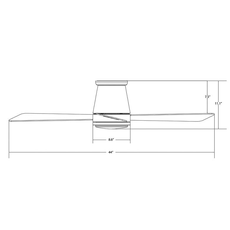 Image 6 44" WAC Hug Brushed Nickel LED Smart Ceiling Fan more views