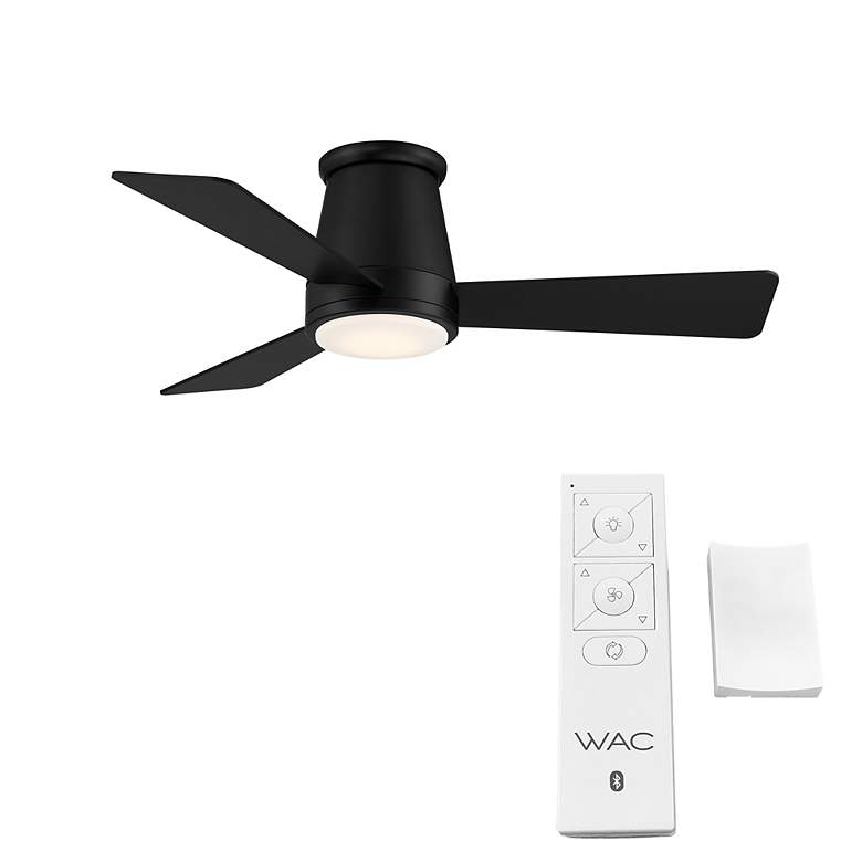 Image 2 44" WAC Hug Matte Black LED Smart Ceiling Fan more views