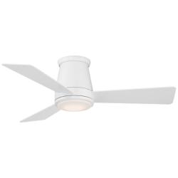44&quot; WAC Hug White Finish 3-Blade LED Light Smart Ceiling Fan