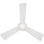 44" WAC Hug White Finish 3-Blade LED Light Smart Ceiling Fan