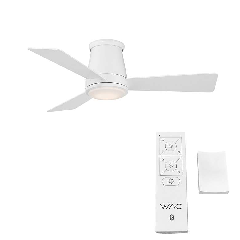 Image 5 44" WAC Hug White Finish 3-Blade LED Light Smart Ceiling Fan more views