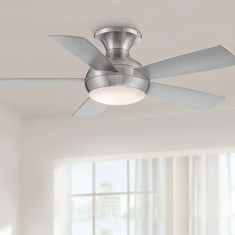 Image 1 44 inch WAC Odyssey Brushed Nickel LED Smart Ceiling Fan