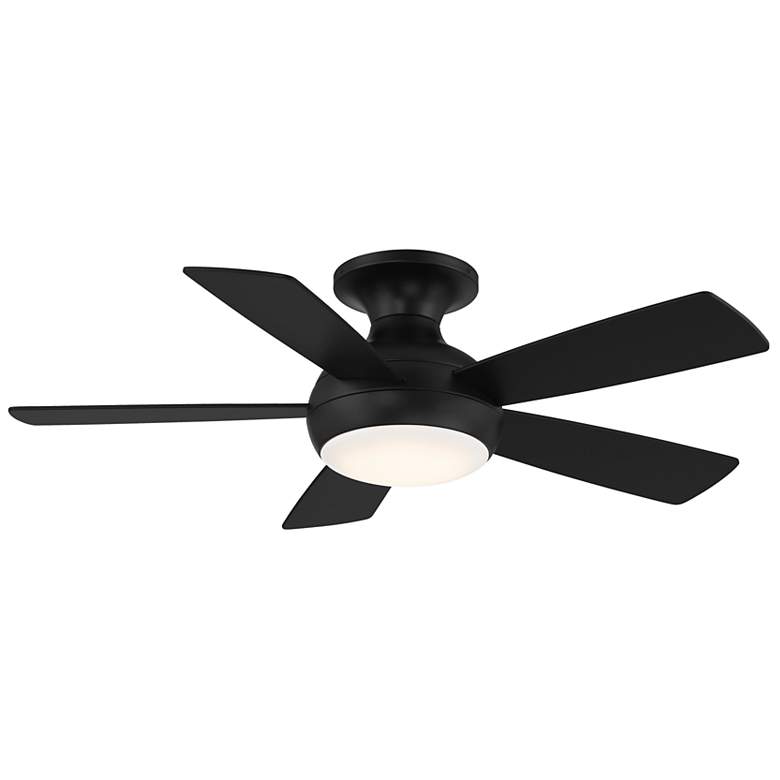 Image 3 44 inch WAC Odyssey Matte Black Damp LED Hugger Smart Ceiling Fan