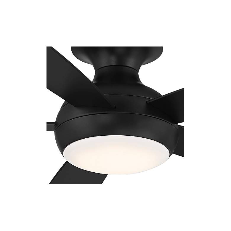 Image 4 44 inch WAC Odyssey Matte Black Damp LED Hugger Smart Ceiling Fan more views