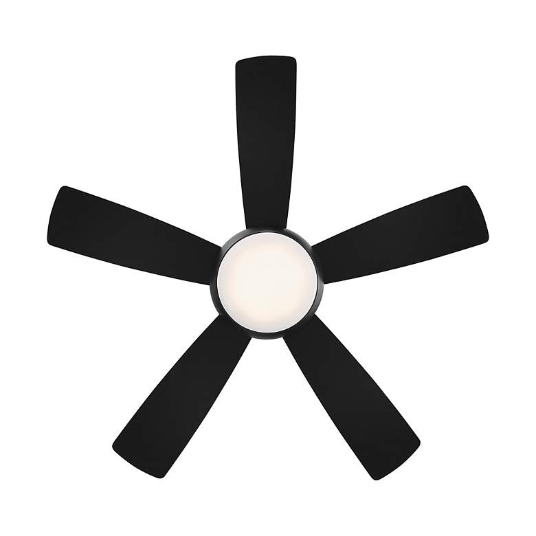 Image 6 44 inch WAC Odyssey Matte Black Damp LED Hugger Smart Ceiling Fan more views