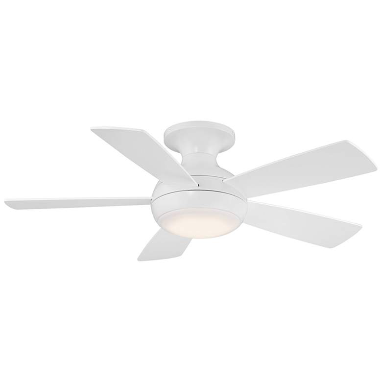 Image 1 44" WAC Odyssey Matte White LED Smart Ceiling Fan