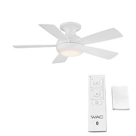 Image3 of 44" WAC Odyssey Matte White LED Smart Ceiling Fan more views