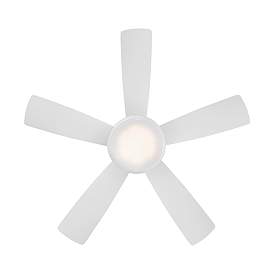 Image5 of 44" WAC Odyssey Matte White LED Smart Ceiling Fan more views