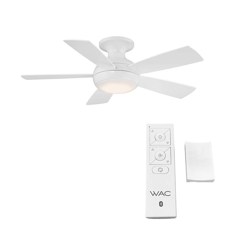 Image 7 44" WAC Odyssey Matte White LED Smart Ceiling Fan more views