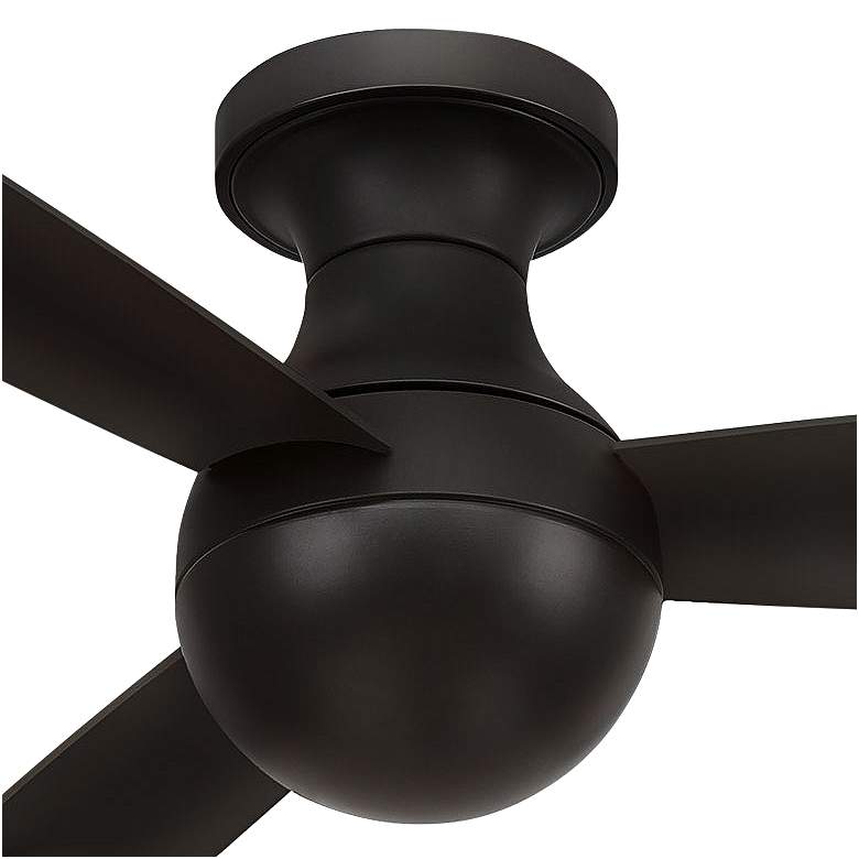 Image 2 44 inch WAC Orb Matte Black Wet Rated Hugger Smart Ceiling Fan more views