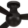 44" WAC Orb Matte Black Wet Rated Hugger Smart Ceiling Fan
