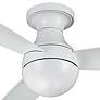 44" WAC Orb Matte White Wet Rated Hugger Smart Ceiling Fan