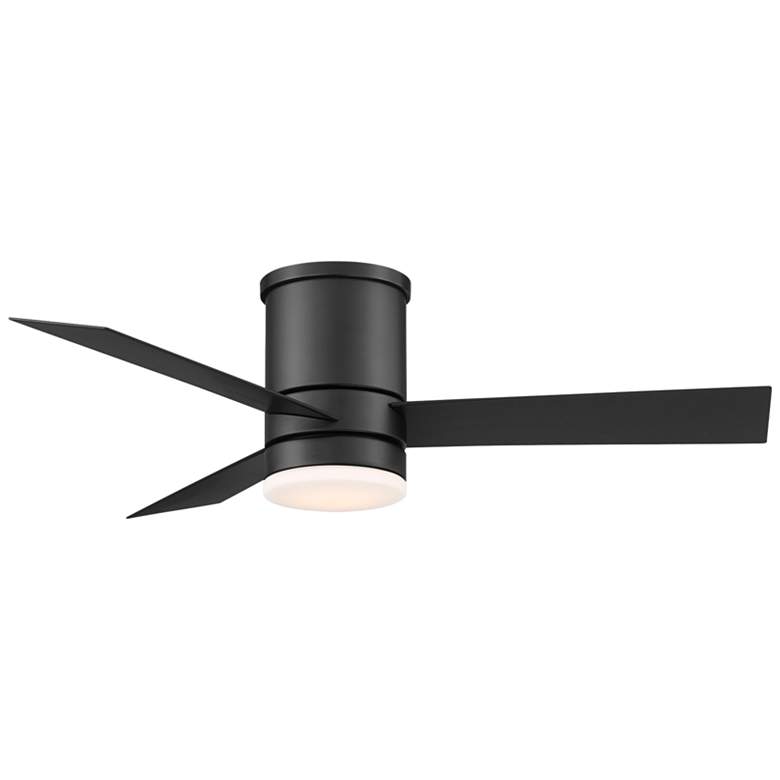 Image 1 44 inch WAC San Francisco Matte Black LED Wet Rated Hugger Smart Fan