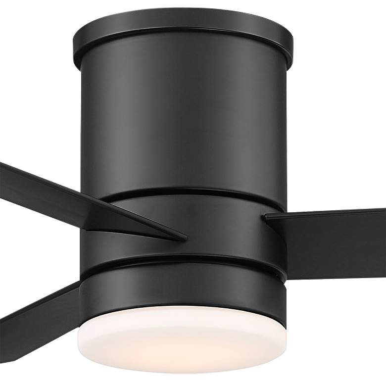 Image 2 44 inch WAC San Francisco Matte Black LED Wet Rated Hugger Smart Fan more views