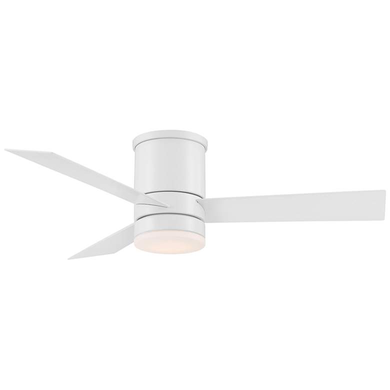 Image 1 44 inch WAC San Francisco Matte White Wet Rated LED Hugger Smart Fan