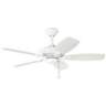 44" Kichler Canfield White Pull Chain Ceiling Fan