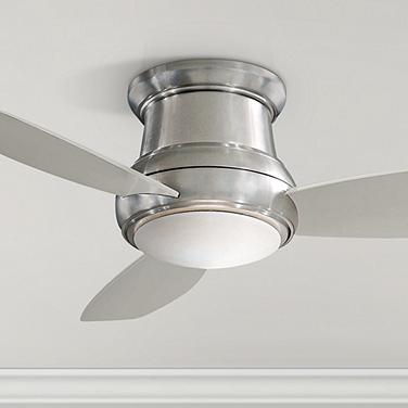44" Minka Aire Concept II Brushed Steel Flushmount LED Fan with Remote