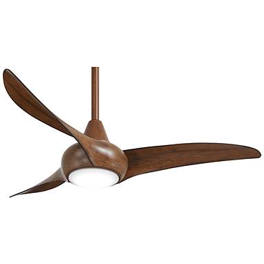 44" Minka Aire Light Wave Distressed Koa LED Ceiling Fan with Remote