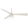 44" Minka Aire Vital Flat White LED Ceiling Fan with Pull Chain